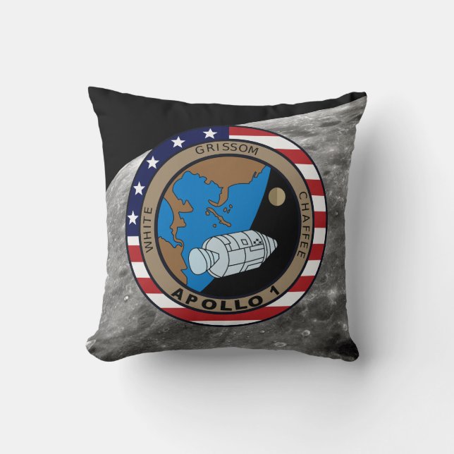 Apollo 1 Mission Patch Logo Kissen (Vorderseite)