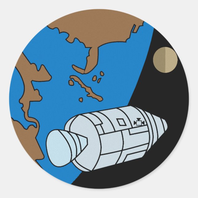 Apollo 1 Mission Patch Logo Runder Aufkleber (Vorderseite)