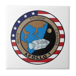 Apollo 1-Missionspatch-Logo Fliese
