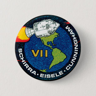 Apollo 7 NASA-Missionsabzeichen Logo Button