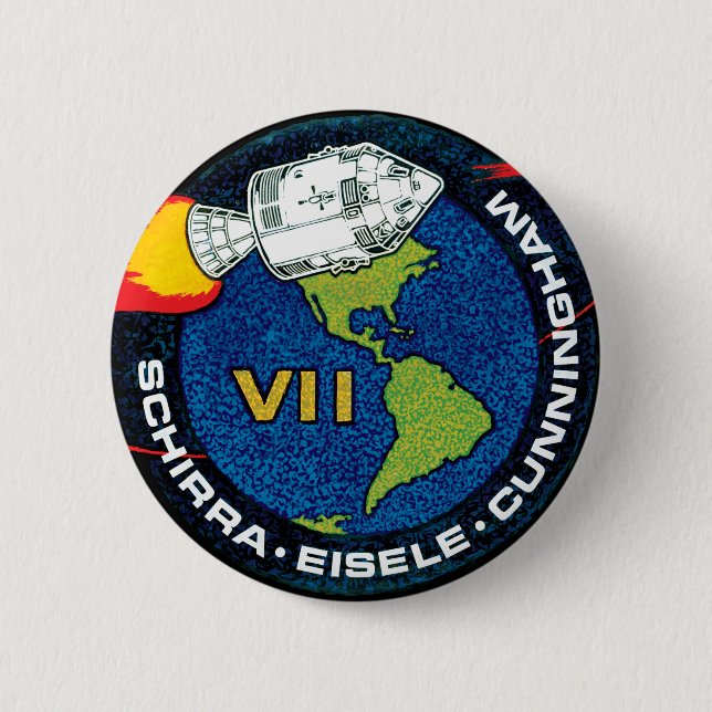 Apollo 7 Patch Logo für die Mission der NASA Button (Vorderseite)