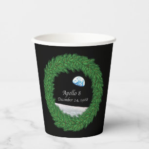 Apollo 8 Christmas Eve Moon Mission Paper Cups Pappbecher
