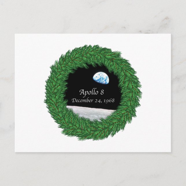 Apollo 8 Christmas Eve Moon Mission Postkarte (Vorderseite)