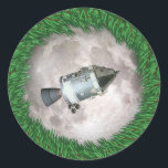 Apollo 8 Christmas Eve Moon Mission Runder Aufkleber<br><div class="desc">Die historische Apollo-8-Mondmission war das erste Mal, dass Astronauten die Schwerkraft des Planeten Erde verließ und um unseren natürlichen Satelliten, den Mond, eine Umlaufbahn einlegten. Diese unerschrockenen Entdecker machten 1968 eine Weihnachtsabend-Fernsehsendung, die aus dem Buch der Genesis während des Mondorbitts las. Dieses Ereignis war auch das erste Mal, dass die...</div>