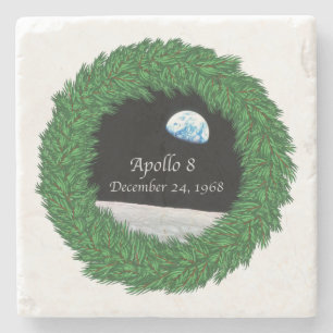 Apollo 8 Christmas Eve Moon Mission Steinuntersetzer