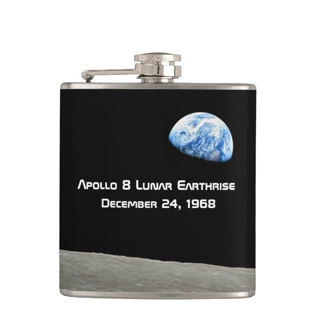 Apollo 8 Lunar Erdung 50 Jahre Jubiläum Flachmann (Vorderseite)