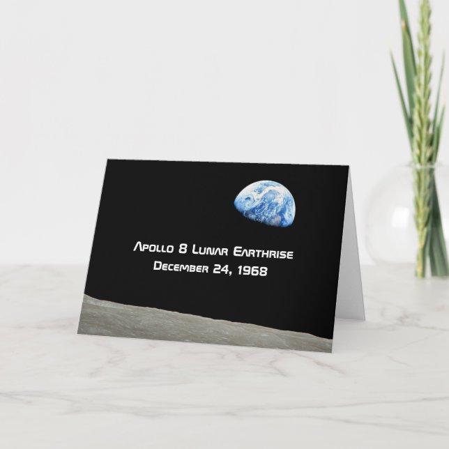 Apollo 8 Lunar Erdung 50 Jahre Jubiläum Karte (Vorderseite)