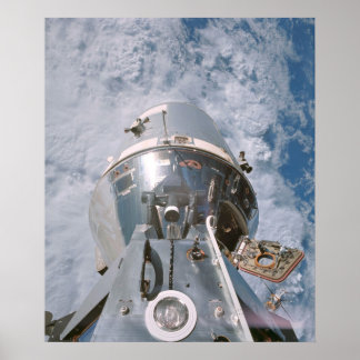 Apollo 9-Befehlsmodul, dotiert mit Lunar-Modul Poster