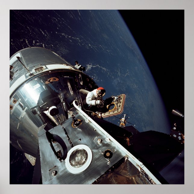 Apollo 9-Befehlsmodul, dotiert mit Lunar-Modul Poster (Vorne)