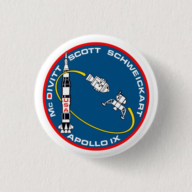 Apollo 9 Mission Patch Button (Vorderseite)