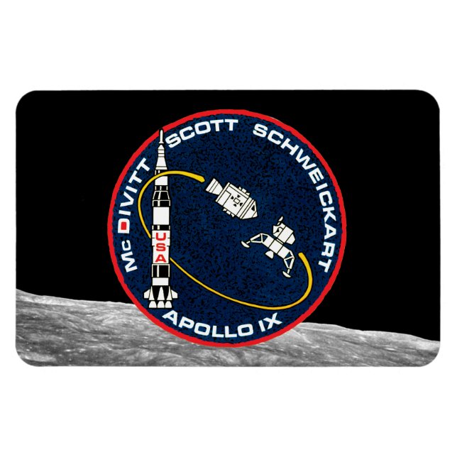 Apollo 9 Patch Logo für die Mission der NASA Magnet (Horizontal)