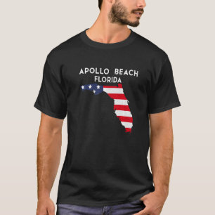 Apollo Beach Florida State America Travel Flor T-Shirt