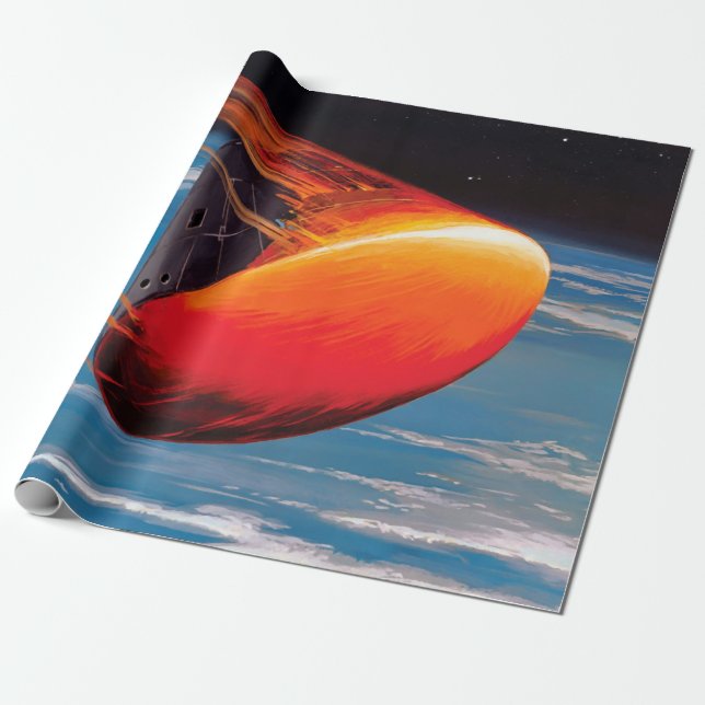 Apollo-Befehlsmodul-Weltraumkapsel der NASA Geschenkpapier (Ungerollt)