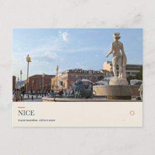Apollo-Brunnen am Place Masséna, Nizza Postkarte