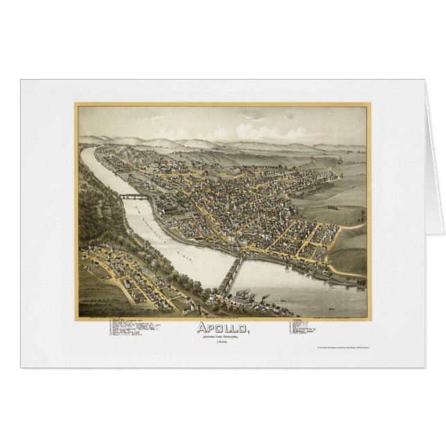 Apollo, carte panoramique de PA - 1896 (Devant horizontal)