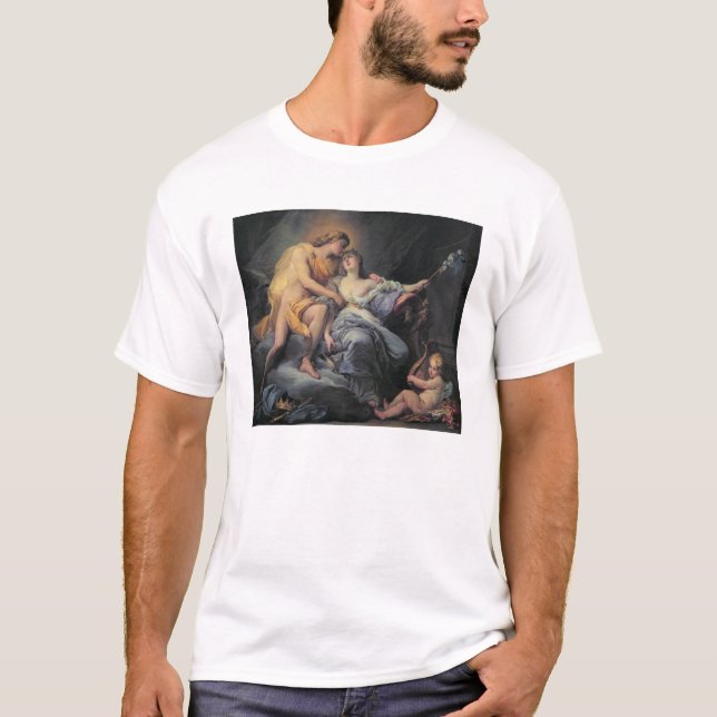 Apollo, der die Nymphe Leucothea streichelt (Öl T-Shirt (Vorderseite)
