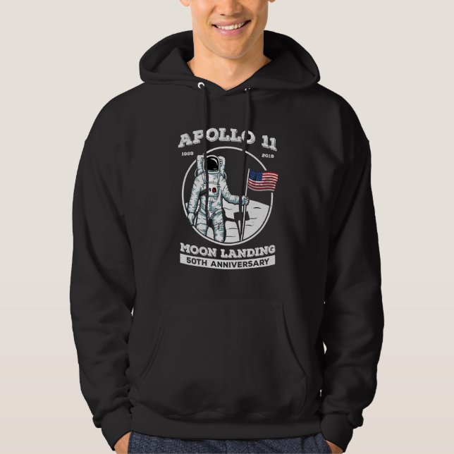 Apollo Die Mondlandung zum Jahrestag Hoodie (Vorderseite)