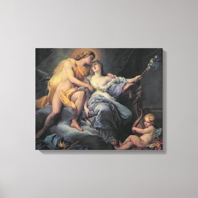 Apollo, die Nymphe Leucothea (Öl auf Canva Leinwanddruck (Vorderseite)