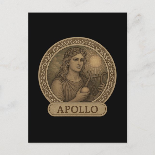 Apollo God of Light Postcard Postkarte (Vorderseite)
