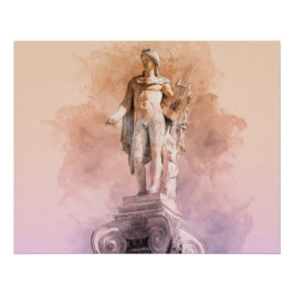 Apollo Griechische Gottestatue Wall Art - Klassisc Poster