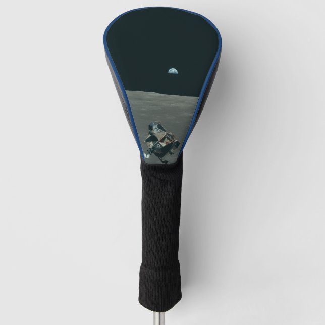 Apollo Lunar Lander und Erdaufgang über dem Mond Golf Headcover (Vorderseite)