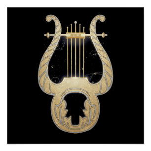 Apollo-Lyre   Griechische Mythologie Jugendstil-De Poster