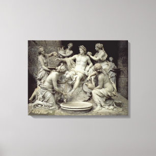 Apollo neigte durch die Nymphen, bestimmt für den Leinwanddruck