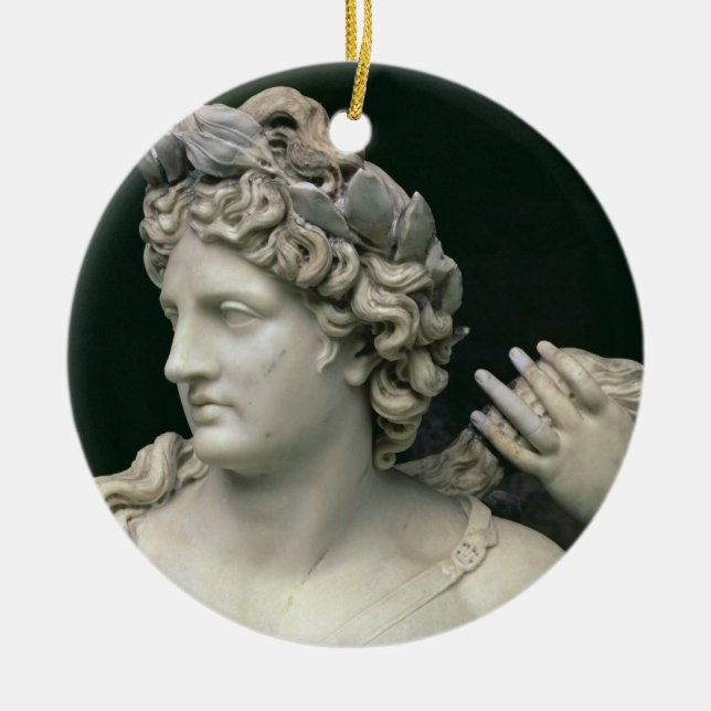 Apollo neigte durch die Nymphen, das Keramik Ornament (Vorne)
