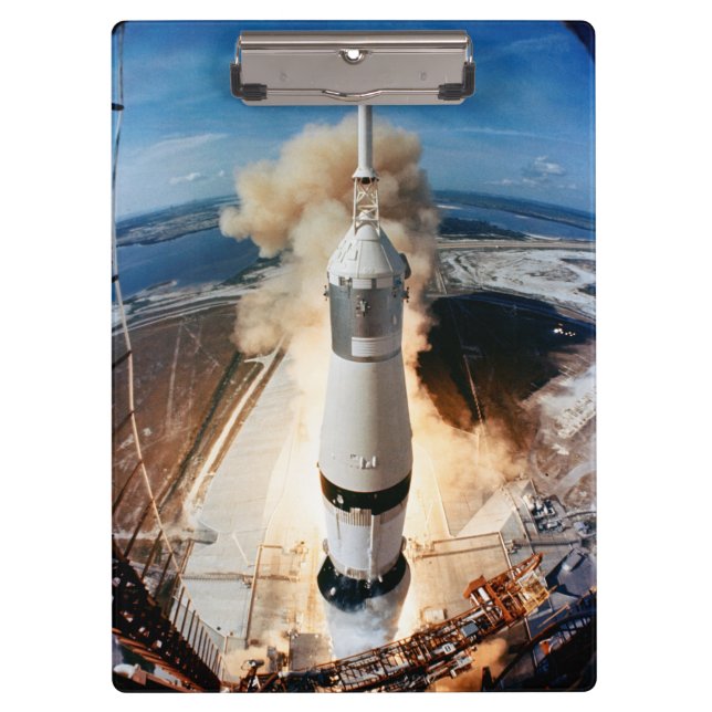 Apollo Saturn V Raketenstart zum Mond 1969 Klemmbrett (Vorderseite)