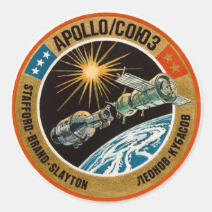 Apollo--Soyuztest-Projekt Runder Aufkleber