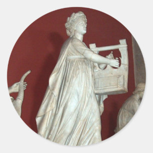 Apollo-Statue im Vatikanmuseum Runder Aufkleber