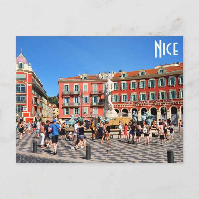 Apollo-Statue (Neptun) Postkarte (Vorderseite)