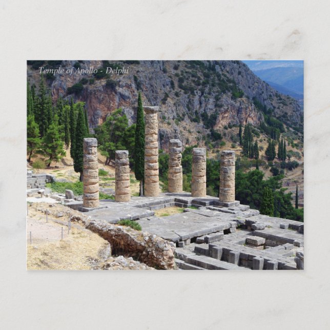 Apollo-Tempel - Delphi Postkarte (Vorderseite)