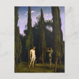 Apollo und Marsyas von Hans Thoma Postcard Postkarte