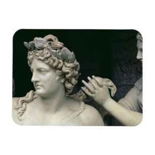 Apollo von den Nymphen getippt, Details, die die Magnet