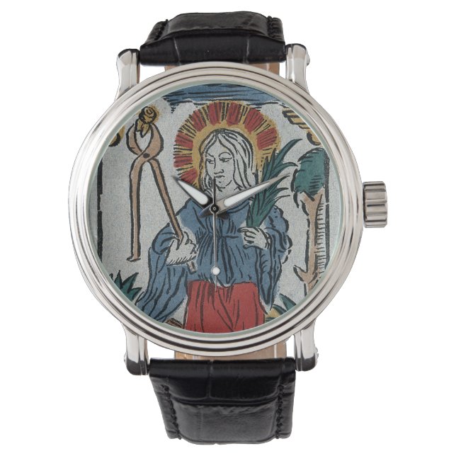 Apollonia. Farblithographie Armbanduhr (Vorderseite)