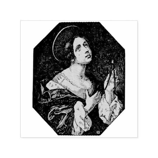 Apollonia-Jungfrau und Martyr Permastempel (Design)