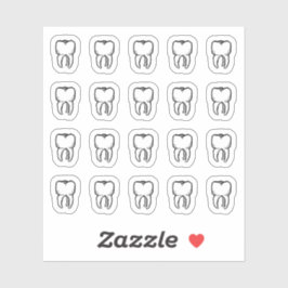 Apollonia-Zähne - 20 Zackenbarren Aufkleber