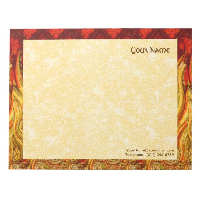 Apollonische Flammen (VVP 001a) 11"x8,5" Horizont Notizblock (Vorderseite)