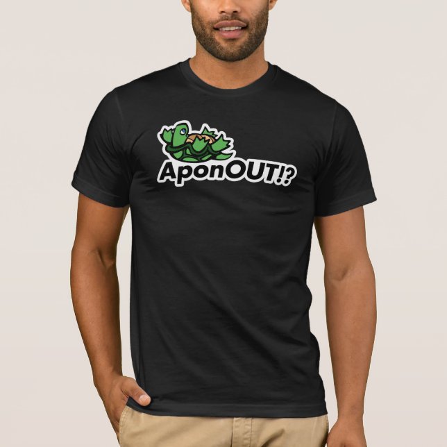 AponOUT!? Schildkröte-Logo T-Shirt (Vorderseite)