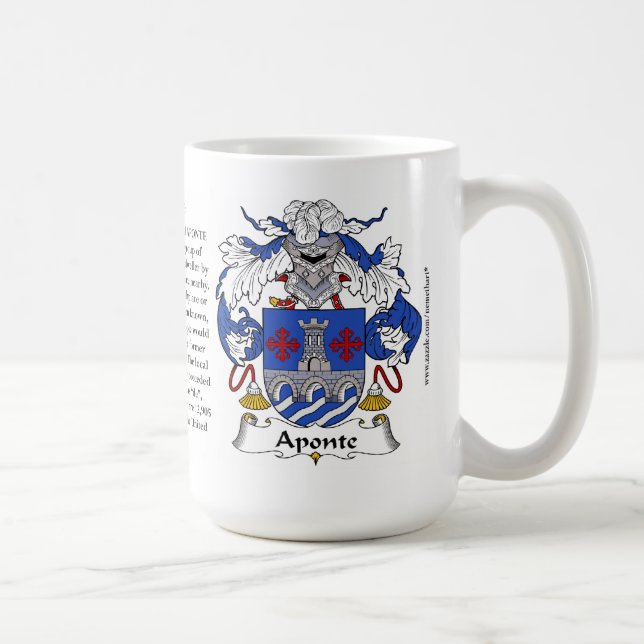 Aponte, der Ursprung, die Bedeutung und das Wappen Kaffeetasse (Rechts)