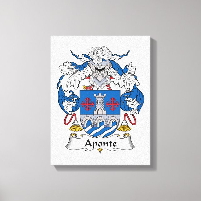 Aponte Familienwappen Leinwanddruck (Vorderseite)