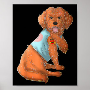 Apoo I Liebe Mama Tattoo Hundeshirt Kindermütter T Poster