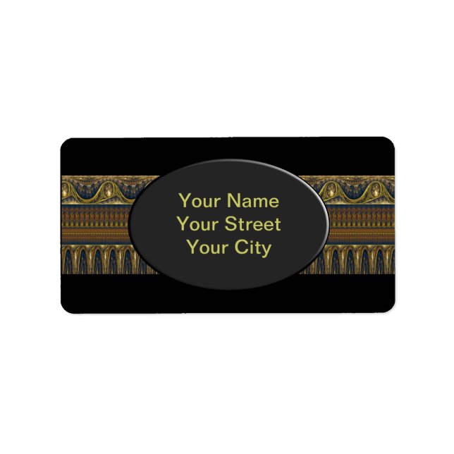 Apophysis Fraktal Border ART - antiblau Adressaufkleber (Vorne)