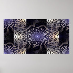 APOPHYSIS-Fraktal-Dekor   schwarz violett Poster