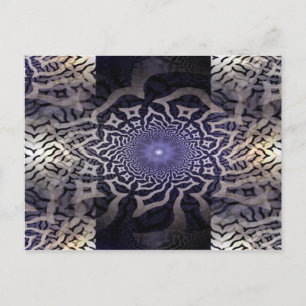 APOPHYSIS Fraktal Dekoration   Schwarzviolett Postkarte