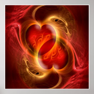 Apophysis Fraktal Herz durch Herz + Ihre Ideen Poster