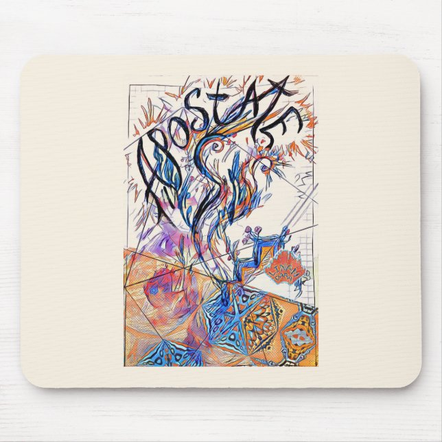 Apostate farbenfrohe Freidoodle Zeichnend Mousepad (Vorne)