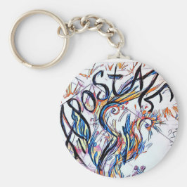 Apostate farbenfrohe Freidoodle Zeichnend Schlüsselanhänger
