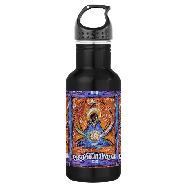 Apostatenaut - ohne Dogmen erkunden Edelstahlflasche (Vorderseite)